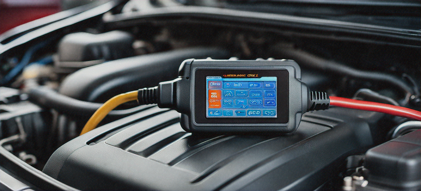 ASE-certified technician using diagnostic scanner on a vehicle engine